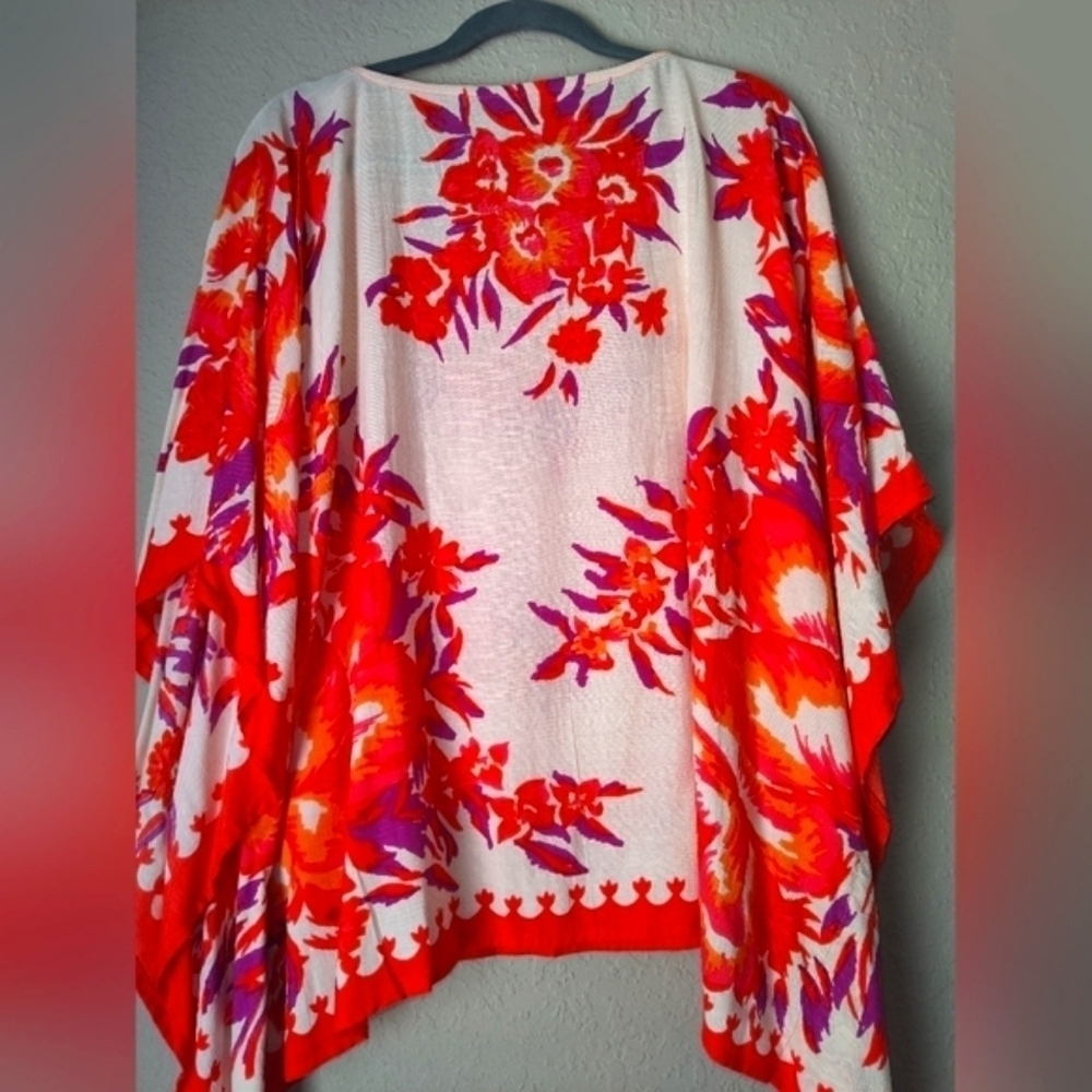 Theodora Callum Top Women One Size plus Hippie Blouse Floral - Picture 4 of 6